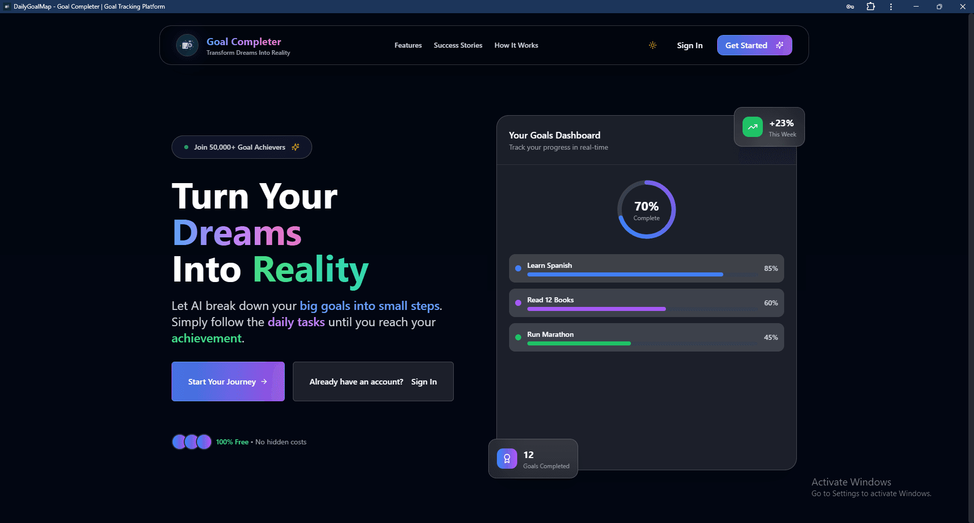 Building DailyGoalMap: An AI Goal Tracker That Actually Shows Up With You cover